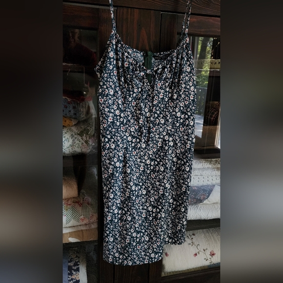 SHEIN Dresses & Skirts - SHEIN Floral Spaghetti Strap Dress - Black and White